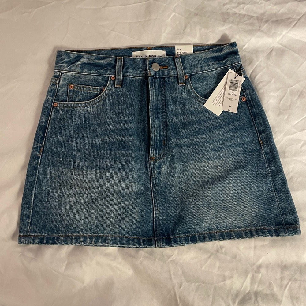 Aritzia denim mini skirt
